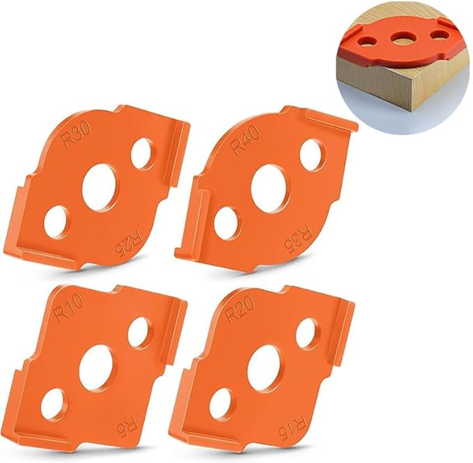 Radius Jig, Modelli di fresatura del raggio angolare, per utensili di lavorazione del legno (R5 R10 R15 R20 R25 R30 R35 R40) - Honorern