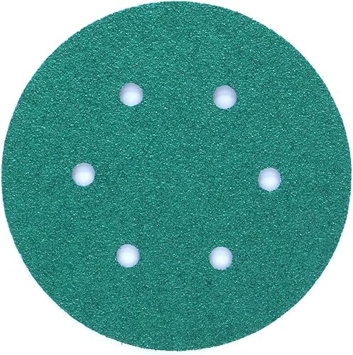 Multiblade - Dischi abrasivi professionali, 150 mm, 10 pezzi, grana 40, 6 fori, per legno e metallo, qualità professionale, per levigatrice orbitale e rotativa - Honorern