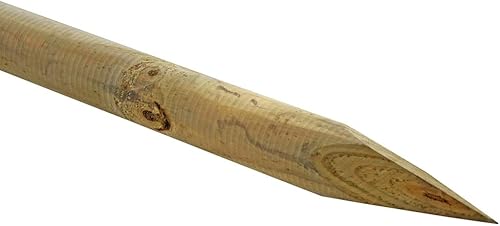 VERDELOOK Palo in Legno Tondo Altezza 150 cm per recinzioni e staccionate con Punta Finale, Ideale per sostenere recinzioni - Honorern