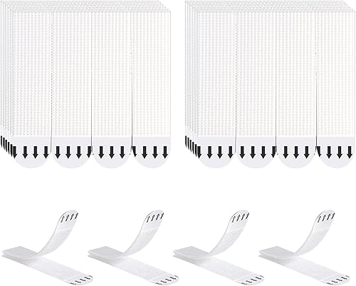 24 paia(48 strisce) Strisce Adesive Appendiquadri, Strisce Appendiquadri Bianco, Rimovibili Strisce Di Ricambio, Strisce Adesive Resistente all'Acqua da Muro per Quadri Cornici, Decorazioni Natalizie - Honorern