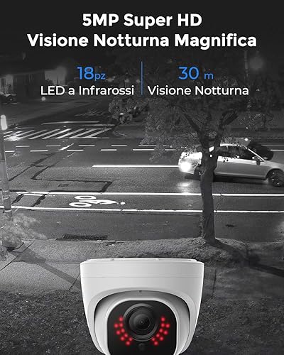 Reolink 5MP Kit Videosorveglianza PoE, NVR 8CH 4K 2TB con 4 x 5MP Telecamere Esterno PoE Impermeabile, Rilevamento di Movimento, Visione Notturna, RLK8-520D4-5MP (Ricondizionato) - Honorern