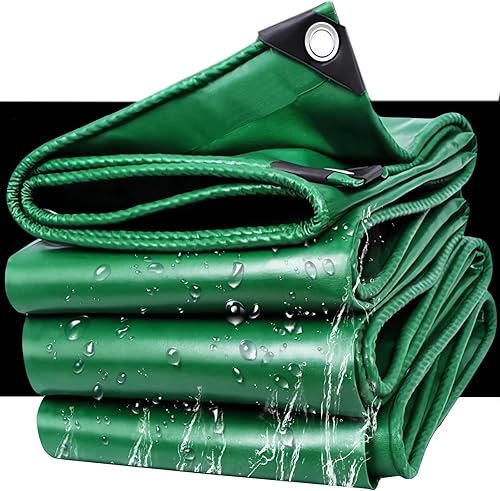 Telone di copertura con occhielli, colore verde, 1,5mx1,5m, impermeabile, 0,4 mm,420g/㎡ in PVC, antistrappo, per camion, piscina, legno, mobili da giardino - Honorern