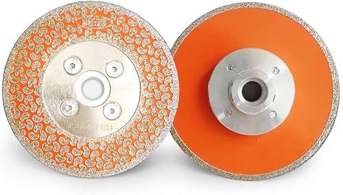 BGTEC 105mm Lama Diamantata per Taglio e Smerigliatura 2 in 1 per Marmo Granito Flangia M14 Rivestita su un Lato in Pietra Ricostituita - Honorern