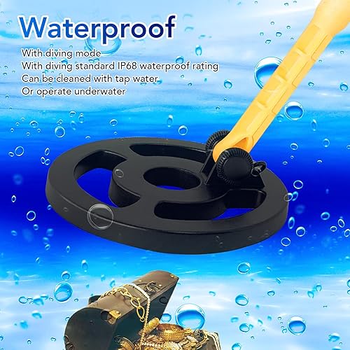 Metal Detector, Rilevatore D'oro Impermeabile IP68 Portatile, Cercatore di Metalli Ricaricabile Ad Alta sensibilità, Facile da Usare per Adulti e Bambini - Honorern