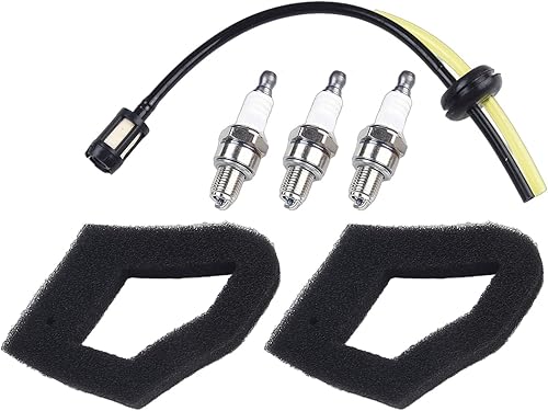 Kit filtro aria per Honda GX25, GX35, ULT425, UMS425, UMK425, UMK435, UMC425, UMC435, HHB25, 3 filtri aria, 1 filtro linea carburante - Honorern