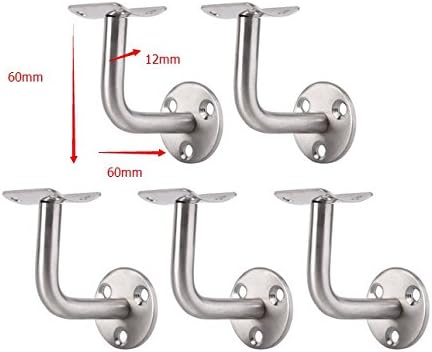 5 supporti in acciaio INOX da parete per corrimano - Honorern