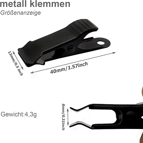 20 morsetti in metallo, morsetti a molla, morsetti a molla, per vestiti, foto, tende, bagno - Honorern