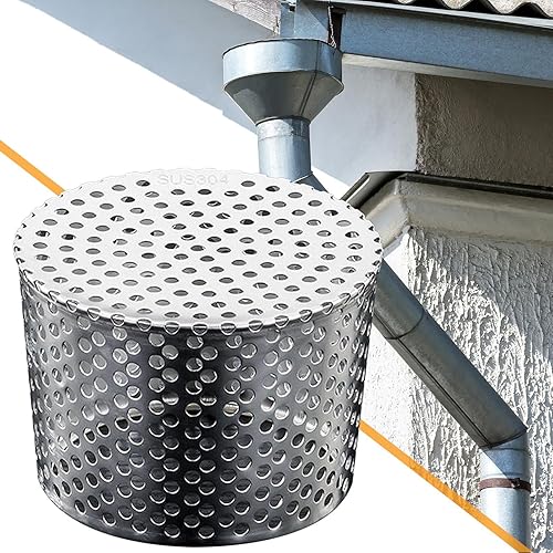 Filtro Di Protezione Per Grondaia, Protezione Per Pluviali, Filtro Per Pluviale In Acciaio Inox, Filtro Esterno Per Scarico, Previene Ostruzioni E Residui Di Sporco - Honorern