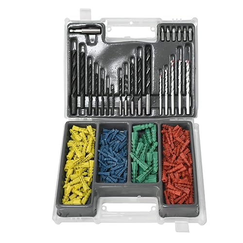 Set di 300 punte da trapano da 5-10 mm, pratiche viti di espansione, punte da trapano elicoidali da 2-10 mm, strumenti per la lavorazione del legno per progetti domestici, set di 300 punte da trapano - Honorern