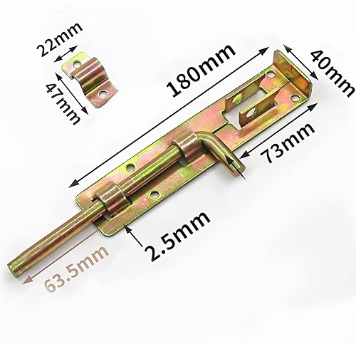 Chiavistello Zincato Esterno,Catenaccio Robusto 20 cm – Chiavistello per Cancelli in Legno, Rimesse, Recinzioni, Fienili & Porte da Giardino – Antiruggine, Resistente, Sicuro - Honorern