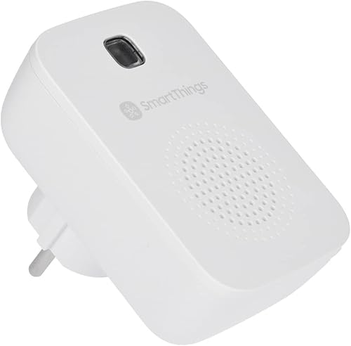 Vodafone - Sirena Sercomm V-Home, Sirene ZB, collegamento con dispositivi SmartThings, portata 30-45 m, fino a 85 decibel con luce rossa, 140 g, colore bianco - Honorern