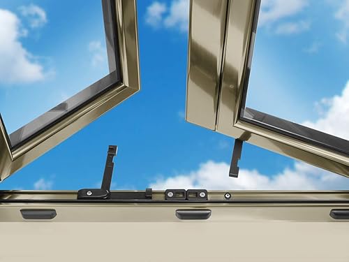 Socchiudi finestra manuale per aperture interne ed esterne, Braccio a scomparsa esinplast, in poliammide (nylon) colore nero - Honorern