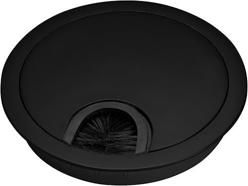 2 pezzo Passacavi nero opaco Dimensione di foratura Ø 80 mm Dimensione esterna Ø 90 mm Passacavi in metallo con guarnizione a spazzola - Honorern