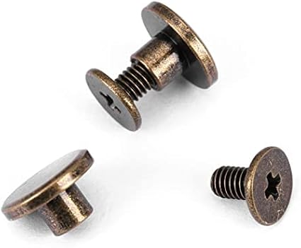 20pcs Viti a Testa Piatta Filettate, Rivetto in Pelle Rivetti per cuoio per Fai Da Te Decorazioni 8mm - Honorern