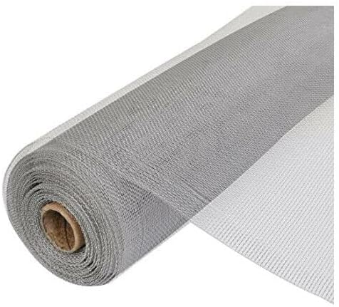 Rete per Zanzariere in Alluminio Rotolo 30 mt Maglia 18x16 Ideale per Ricambio per Finestra e Portafinestra Colore Grigio Varie Misure disponibili (60 cm x 30 m) - Honorern