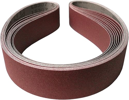 Klingspor Nastro abrasivo LS307X - 50 x 1250 mm - Grana P180 - 10 pezzi - per legno e metallo - Base in tessuto semi-flessibile resistente agli strappi - Nastri abrasivi professionali per levigatrice - Honorern