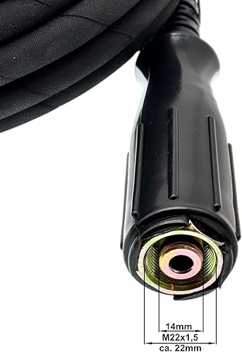 M&M Smartek Tubo ad alta pressione per idropulitrice Kärcher Kranzle, 220 bar, 2 x M22 IG Profi – DURAJET – Inserto filo resistente all'abrasione, resistente alle temperature (3 metri) - Honorern