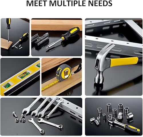 Set di attrezzi da 108 pezzi per uso domestico generale con cassetta degli attrezzi in plastica per riporre auto e casa - Honorern