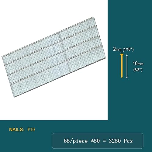 Chiodi Brad (3/8'), zincati 3250 pezzi per pistola per unghie Jovant 4V (un tipo di scatola di confezione) - Honorern