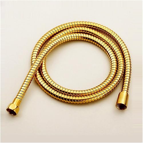 Oro 60cm-200cm Tubo Flessibile Doccia Flessibile In Acciaio Inossidabile Doppia Chiusura Con (Color : Gold, Size : 60cm) - Honorern
