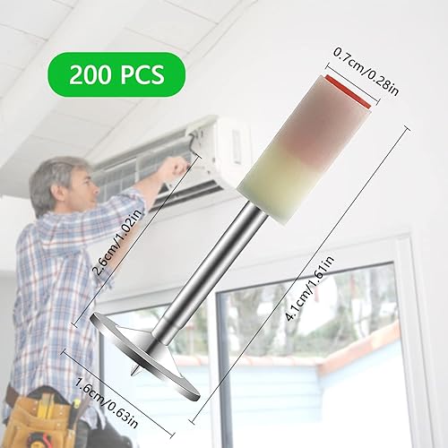 200 pezzi Chiodi in Acciaio 7.3 mm Manuali, Chiodi Sparachiodi per Muro, Mini Unghie per Gun Cemento, Strumento di Fissaggio per Unghie (Include Solo Chiodi) - Honorern