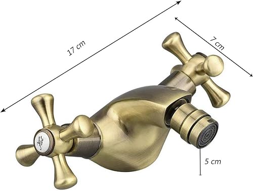 Vetrineinrete® Rubinetto per bagno miscelatore doppio comando lavabo bidet vasca doccia in ottone bronzo opaco (Bidet) G7 - Honorern