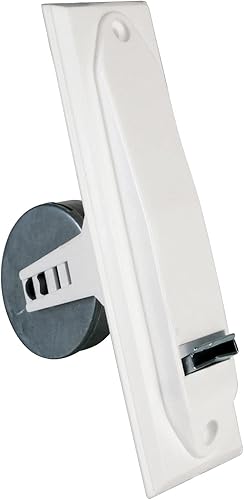 Amig - Raccoglitore per tende compatto da incasso o da incasso in metallo con frontale in plastica bianca dal design semplice e senza tempo, dimensioni: 6,2 x 20 x 11,5 cm - Honorern