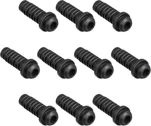 QUARKZMAN 5mm ID PVC Strain Cavo Manicotto 10pz Stivale Protezioni per Alimentazione Strumento, Flessibile, Cavo, Filo, Nero - Honorern