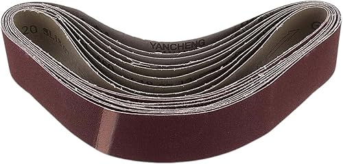 Set di nastri abrasivi per levigatrici da 60/120/150/240 da 40 mm x 680 mm, per rettificatrici per lucidatura, levigatura, rettifica e finitura di legno, acciaio inossidabile - Honorern