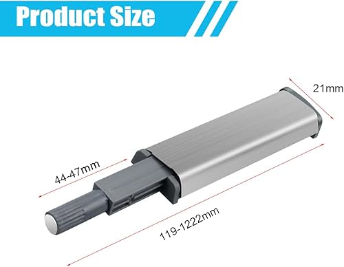 Confezione da 4 apriporta a Spinta, Ammortizzatore per Porta dell'Armadio, Pressione di Apertura della Porta a Pulsante, Adatto per Ante di mobili, cassetti, Ante di armadietti - Honorern