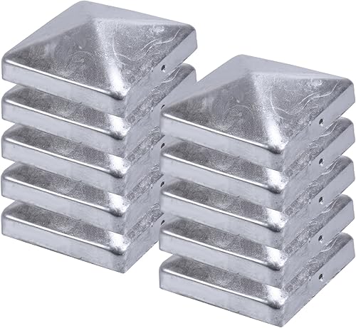 Cappucci per postazione tappo per coperchio tappo piramide zincato 71 x 71 mm (6) - Honorern