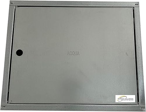 Sportello Contatore Acqua Zincato, Spessore Lamiera Acciaio Zincato 6/10 (Telaio 10/10) – Completo di Zanche – completo di Chiave e Serratura in Plastica (CM 50X60X2) - Honorern