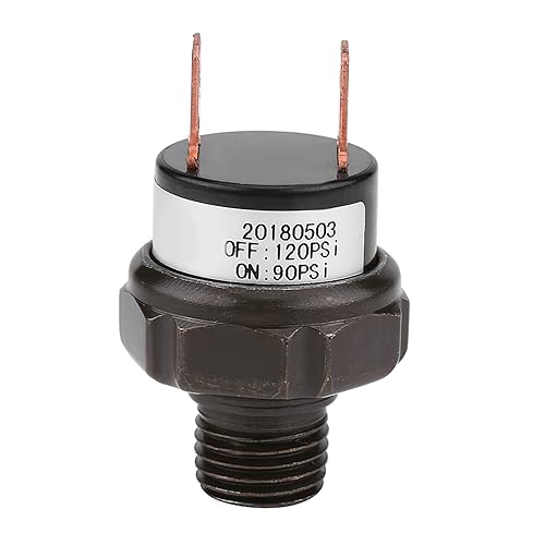 pressostato compressore + Interruttore di Pressione Pressostato d'aria Automatico Universale 12V Interruttore di Controllo Pressione d'aria 90-120Psi 120-150Psi 125-200Psi(90120 PSI) - Honorern
