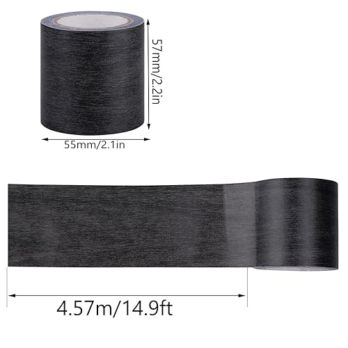 YunBey Nastro adesivo effetto legno, per riparazione, colore grigio scuro, in legno, per mobili, effetto legno, per tavoli, porte, bordature e pavimenti (5,7 cm x 4,57 m) - Honorern