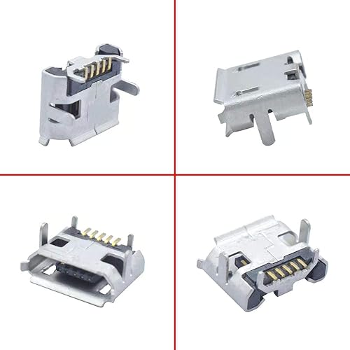 100 pezzi Micro USB Tipo B Femmina 180 Degree 5 pin SMD SMT di saldatura Jack - Honorern