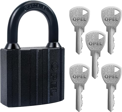 Lucchetto resistente con 3 chiavi, resistente alle intemperie, per contenitori per capannoni, magazzini, garage, persiane, unità di stoccaggio, capannoni, garage, recinzioni (40 mm) - Honorern