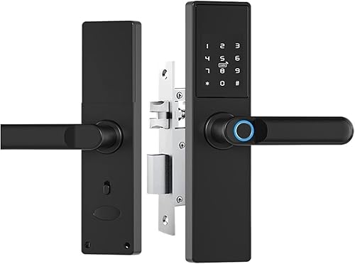 Serratura Smart, Tuya Smart Lock Serratura Elettronica Password Digitale Biometria Blocco Porta con Impronte digitali App Sblocco remoto Blocco Senza Chiave Sicurezza Casa Smart Lock(5085) - Honorern