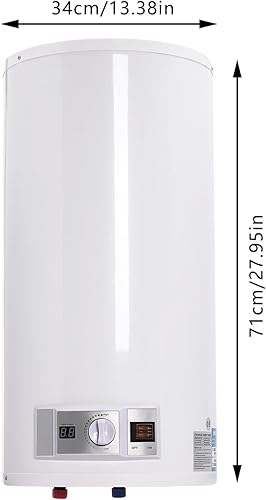 Caldaia elettrica per acqua calda, scaldabagno elettrico, scaldabagno, kit per il bagno, montaggio a parete, anticalc smaltato, serbatoio per acqua calda, 220 V (50 L) - Honorern