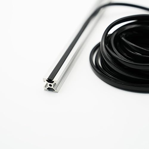 Iverntech 10 Metri Nero Protezione Della Polvere Copertura Morbida Guarnizione Antipolvere Striscia per 30/40 Serie 8mm Slot Alluminio Profilo Estrustione - Honorern