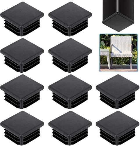 20 Pezzi Tappi Tubi Quadrati Nero 40 * 40 mm Tappi in Plastica per Tubi Inserti Tappi per Tubi Rettangolari Tappi per Tubolari Rettangolari - Honorern