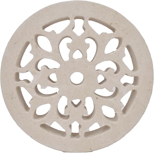 Griglia di aerazione e ventilazione in Pietra Leccese per tubo ø 100mm 120mm 150mm uso interno esterno con rete alluminio anti insetti e trattamento idrorepellente TUTTE LE MISURE GRPL008 MONTEDURO - Honorern