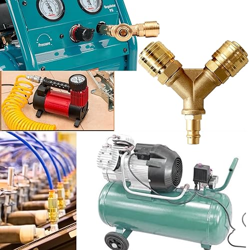 Distributore ad attacco rapido, Nw 7,2 1/4 raccordo aria compressa distributore aria compressa a 2 vie, interruttore aria compressa con filettatura esterna - Honorern