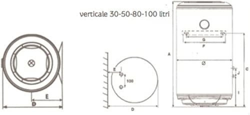 SCALDABAGNO ELETTRICO BAXI 50 LT VERTICALE 2 ANNI - Honorern