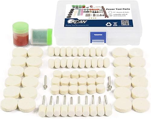 76 pezzi in feltro di lana per lucidatura, per utensili rotanti, gioielli, vetro, pietra, metallo, ceramica, trapano per nail art - Honorern