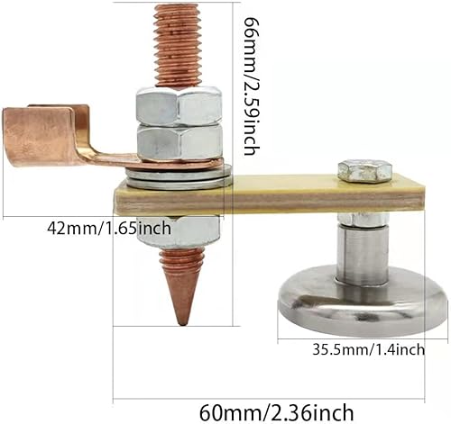 Testa Singola Testa di Saldatura Magnetica Morsetto di Terra per Saldatura Saldatura Accessori con Pannello Isolante Addensato da 4.7mm,per Saldatura - Honorern