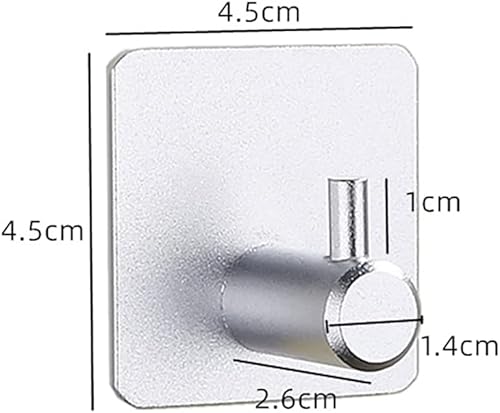 Ganci adesivi per accappatoi e asciugamani da bagno, confezione da 6 ganci adesivi in plastica rosa per appendere senza problemi alle pareti in bagno, cucina e altro ancora! Gancio adesivo forte e - Honorern