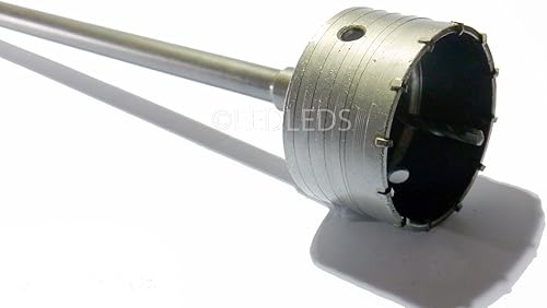 FRESA A TAZZA MM 65 CAROTATRICE CON ASTA SDS PLUS 350 MM CEMENTO MURO MATTONI - Honorern