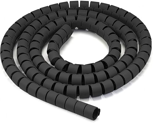 Techly 108767 Guaina Raccoglicavi Diametro 25mm a Spirale 20m Nero Nero - Honorern