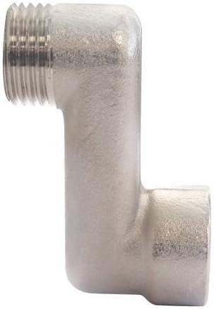 SOMATHERM FOR YOU, 601520709, Raccordo eccentrico 40mm MF1/2 (15x21) in ottone nichelato, facilita il collegamento di un radiatore con l'arrivo dell'acqua. - Honorern