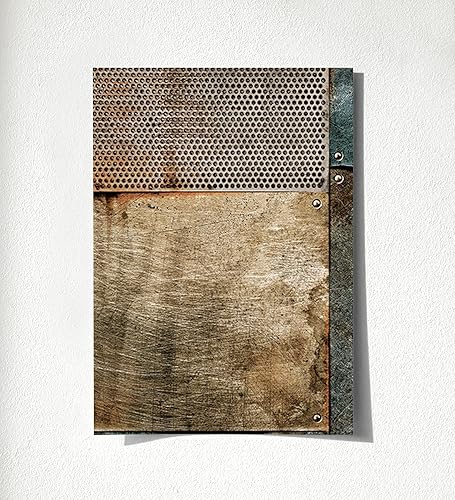 681690 - Carta da Parati in Vinile Metallo di lamiere arrugginite Stile Industriale in Relievo per pareti Soggiorno Cucina Bagno Camera da Letto - Rotolo di 10 m x 1,06 m - Honorern